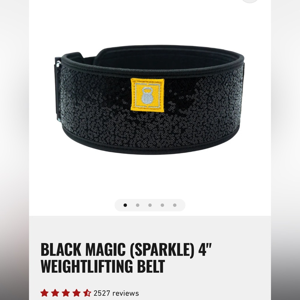 2POOD 4” Sparkle weightlifting belt